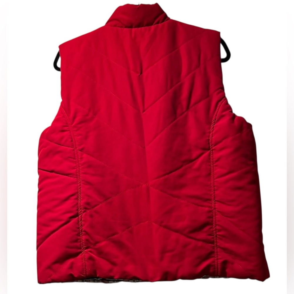 Karen Scott Vest Womens Size XL Red Sleeveless Full Zip Pockets Double Sided EUC - Picture 2 of 8